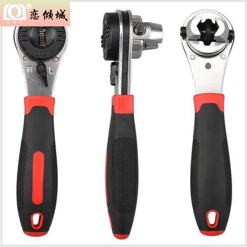 新款高档可调式万用多功能6-22MM棘轮活动开口扳手五金工具