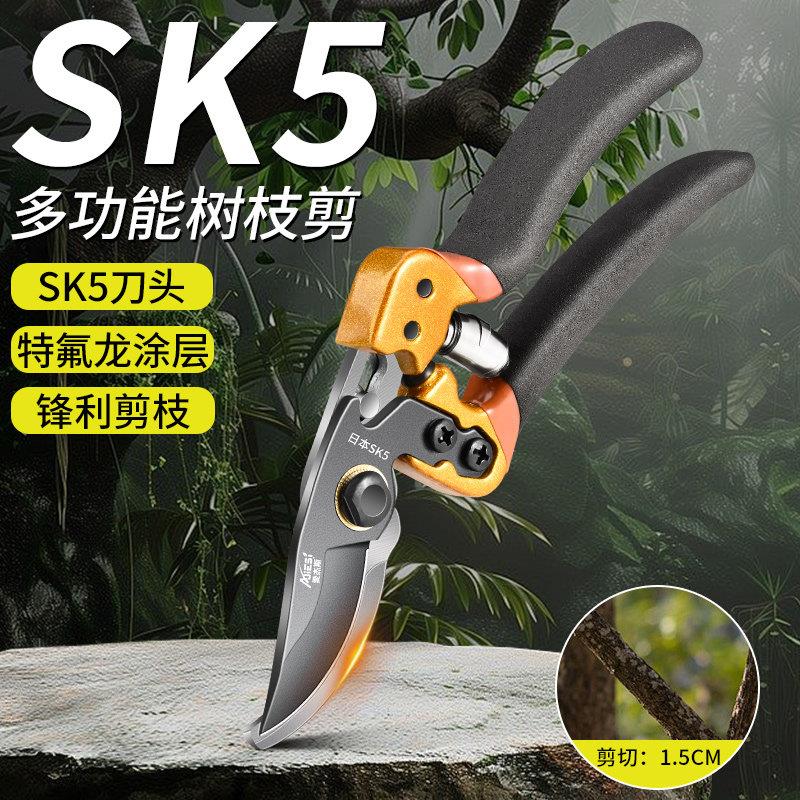 爱杰斯SK5多功能树枝剪园艺修剪剪刀修枝果树专用强力剪园林工具