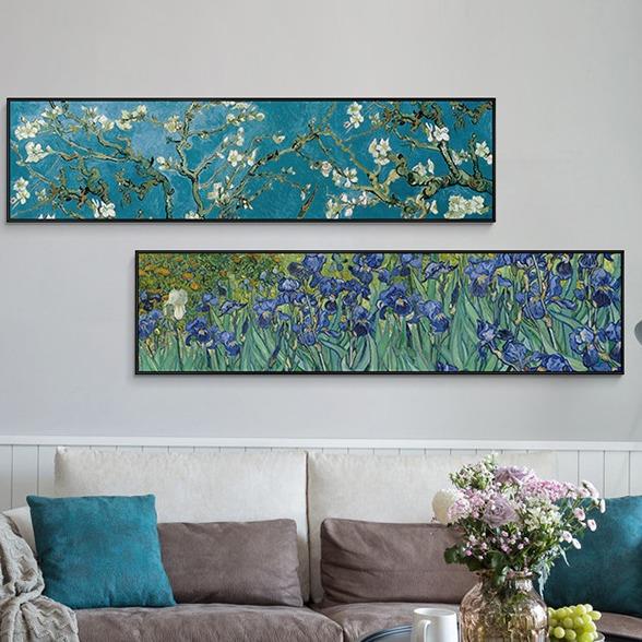 梵HS-04220高装饰客画花现简代约卧室壁杏画床头挂画厅墙面抽象艺