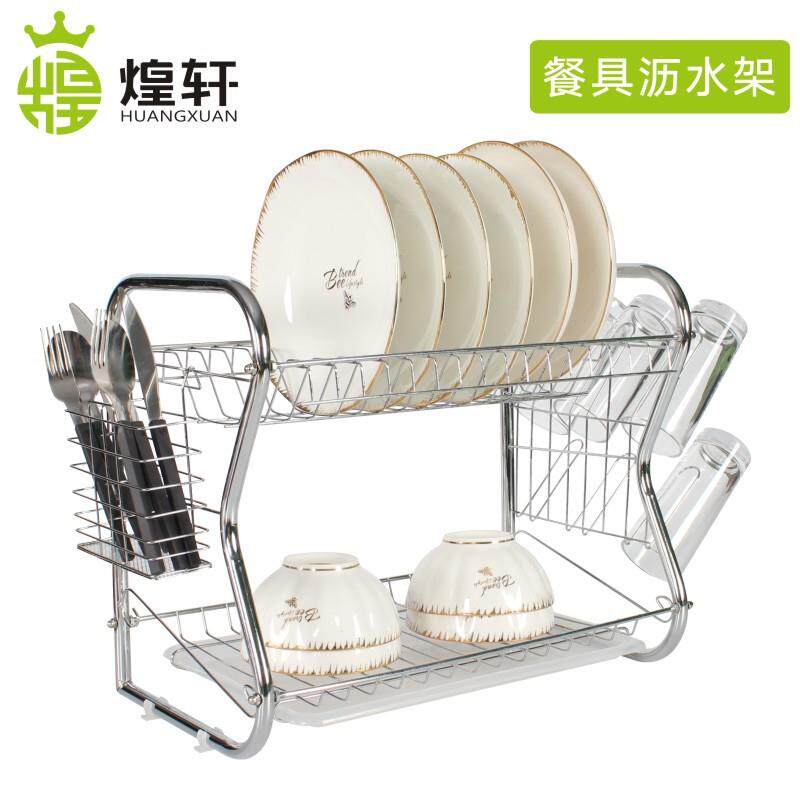 碗筷沥水架台面厨房整理两层三层沥水碗碟架 多功能放碗置物碗架