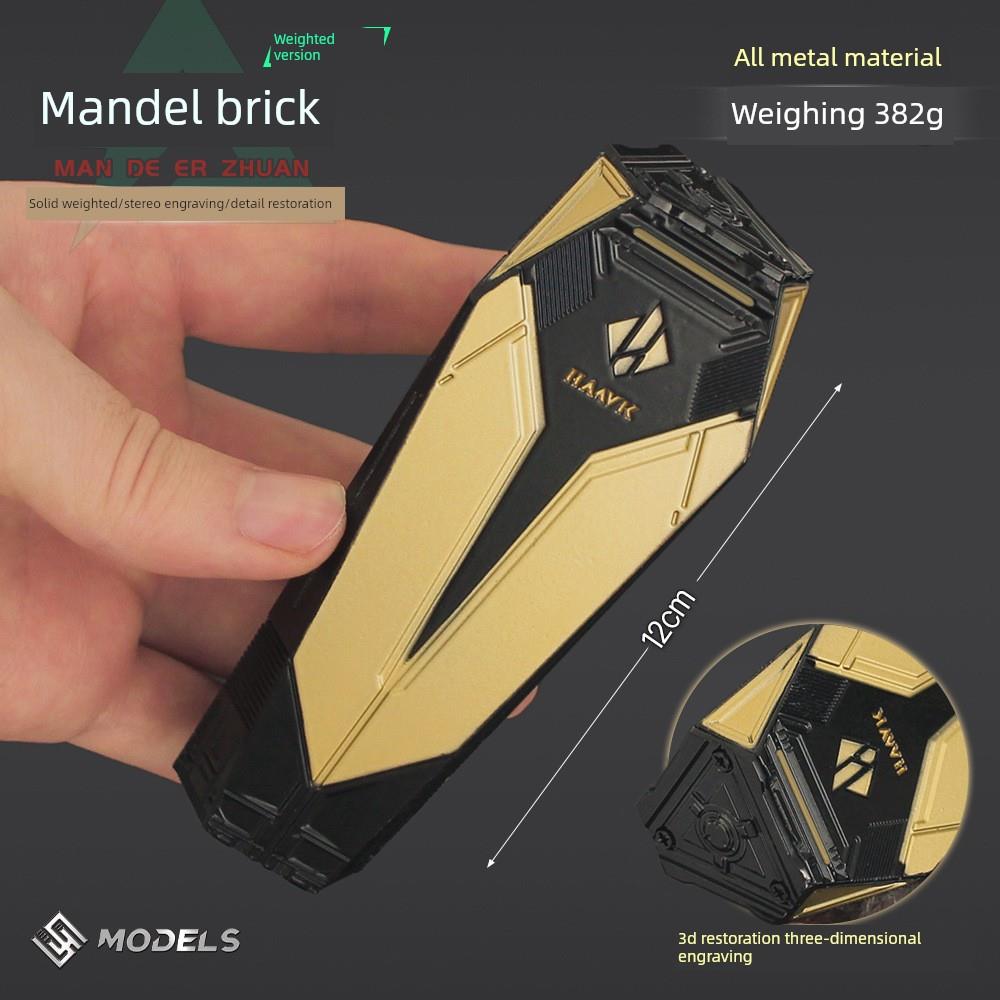 纪念碑动作游戏道具房地产曼德尔砖合金切割卡金属钥匙开始卡玩具