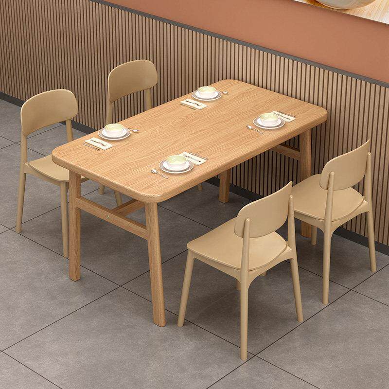饭店餐厅专用餐桌桌子餐饮商用小吃店早餐快餐店面馆一桌四椅组合