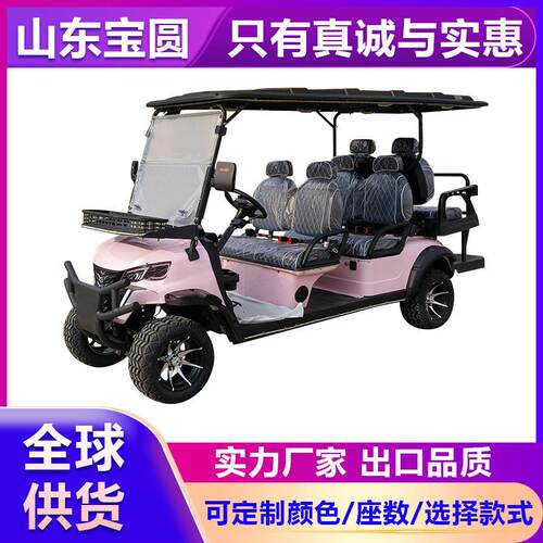 外贸电动尔夫球车酒店摆渡车4座6座度假村景区旅游电动观光车