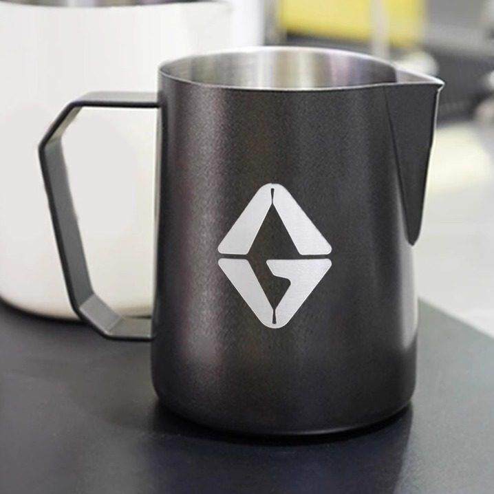 AG 304斜口尖嘴不锈钢拉花缸咖啡拉花杯600ML打奶泡压纹奶沫器具