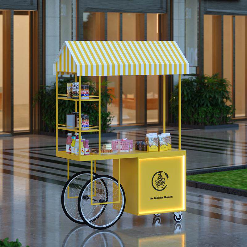 市地摊花车展示hycc0003架街边甜品台田园风啡料流动饮手动摆夜摊