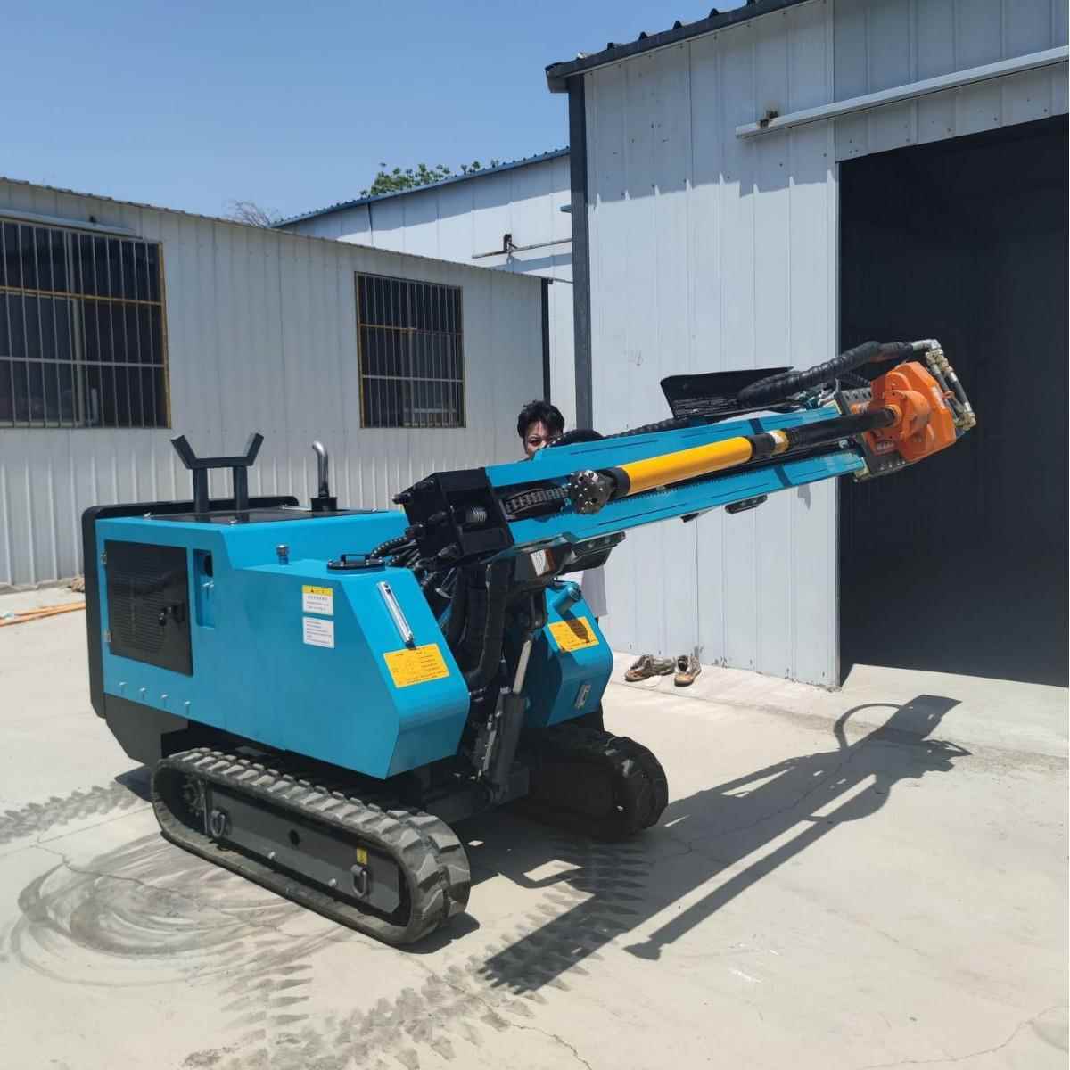 履带式潜孔钻机多角度旋转滑架 国四动力 进口马达隧道边坡打孔机