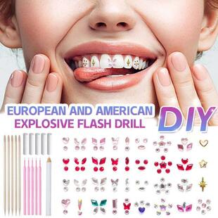 1 Set Professional Tooth Gem Kit Diy Love Horse Eye Crystals
