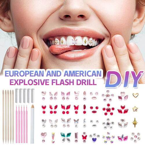 1 Set Professional Tooth Gem Kit Diy Love Horse Eye Crystals