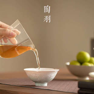 结晶釉窑变花口主人杯单杯个人专用茶杯陶瓷品茗杯功夫茶具茶盏
