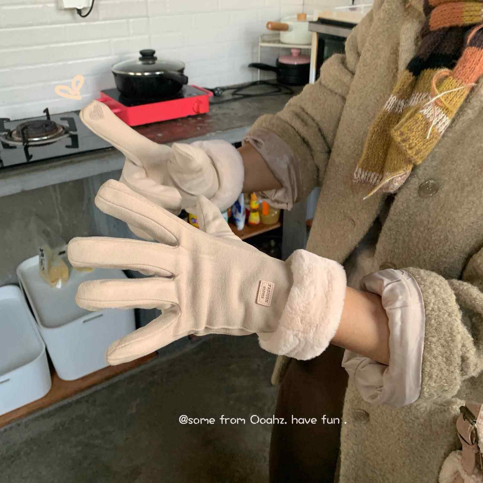 寒流来袭~发热德绒防风翻边保暖手套 加绒加厚冬天骑车行滑雪手套,服饰配件/皮带/帽子/围巾,手套,淘宝优惠券,粉丝福利购,淘宝优惠卷