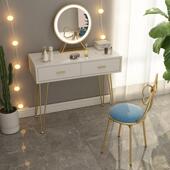 网红梳妆椅美甲椅子可拆卸靠背椅少女心小户型卧室公主蝴蝶化妆椅