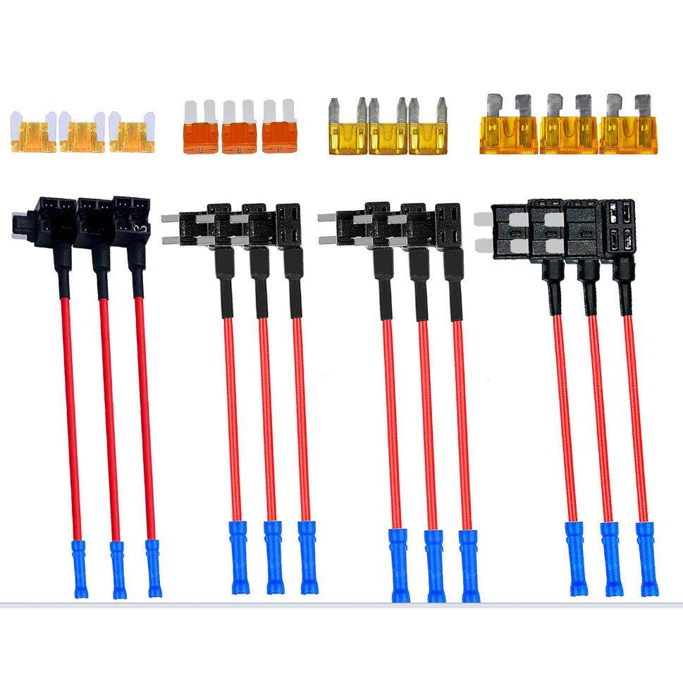 跨境供应12V取电器中小号微型迷你12条套装 汽车保险丝座ATC MINI