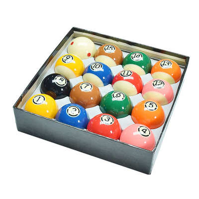 新康台球艳美雅黑金刚TV水晶球黑八台球子57.2mm美式台球中式16球