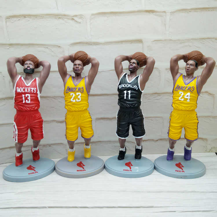 篮球摆件家居人物桌面生日球星礼物汽车创意明星公仔人偶nba投篮