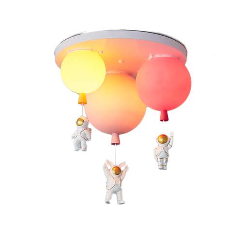 创意太空人气球吊灯卧室儿童房灯北欧个性网红灯饰男女孩房吸顶灯