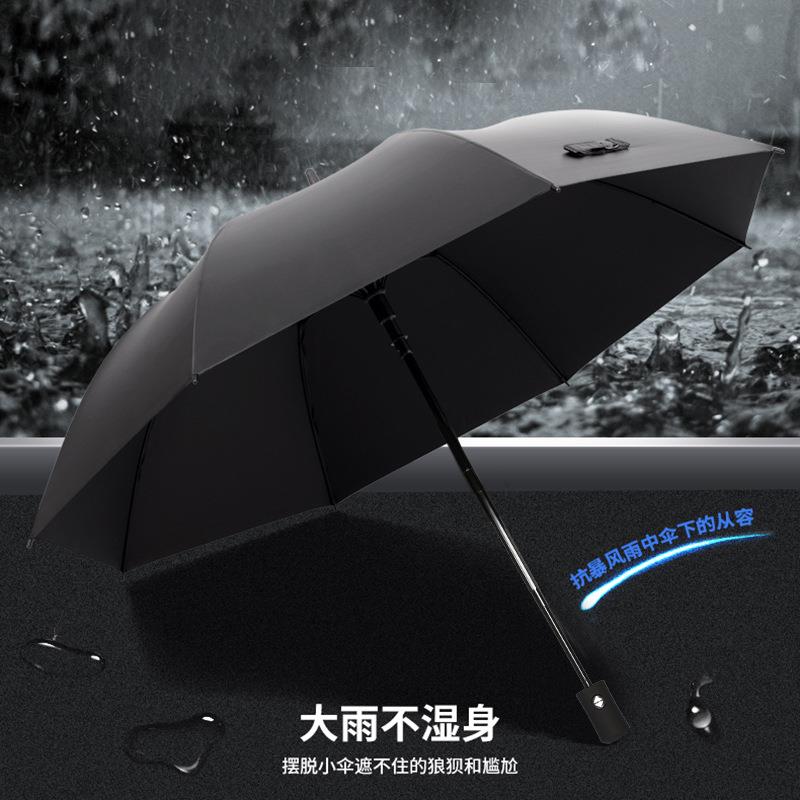 新款直销折叠太阳伞雨伞定制logo印字黑胶防晒广告礼品商务自动晴