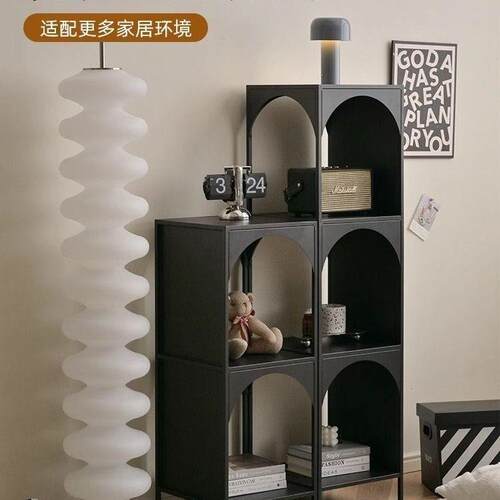 纳创意艺客厅落地置物架书架角落铁书示柜杂SYU物收陈列架展柜奶