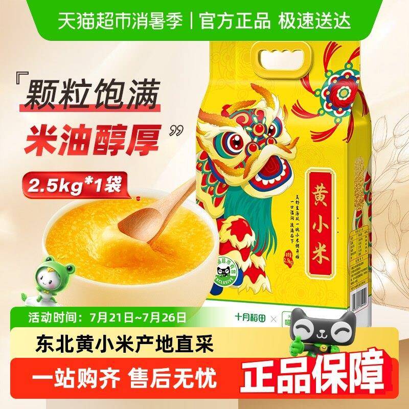 十月稻田东北黄小米 五谷杂粮杂粮 早餐小米粥 真空装新米