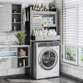 阳台洗衣机置架物JLS上方收纳柜多层储滚物柜上面 架筒子顶部带