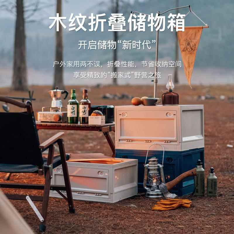 户外露营可折收纳箱户外露营叠车汽载折叠箱车后备箱零食家用储箱