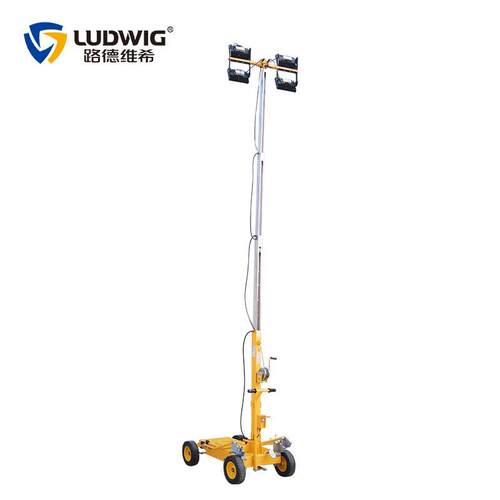 手推移动照明灯塔车5KW汽柴油发电机100W瓦LED灯4.5/5.5米应急灯