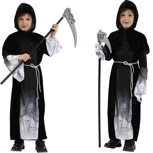 Vampire Skeleton Grim Reaper Costume, Kids B-0188