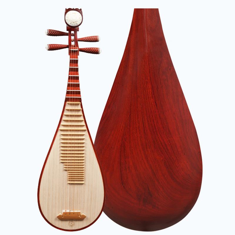 高档盛乐 微调轴琵琶初乐器花成人儿童学考级习练琵琶琴梨木琵琶