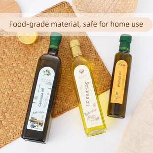 日本香油分装瓶玻璃山茶油空瓶密封橄榄油瓶菜籽油食用油子核桃油