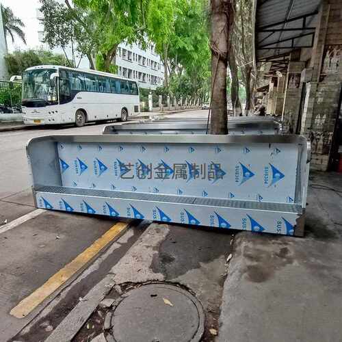 不锈钢踏板YC006式小池SUS04加厚学不锈钢小便槽校立式尿槽便源3