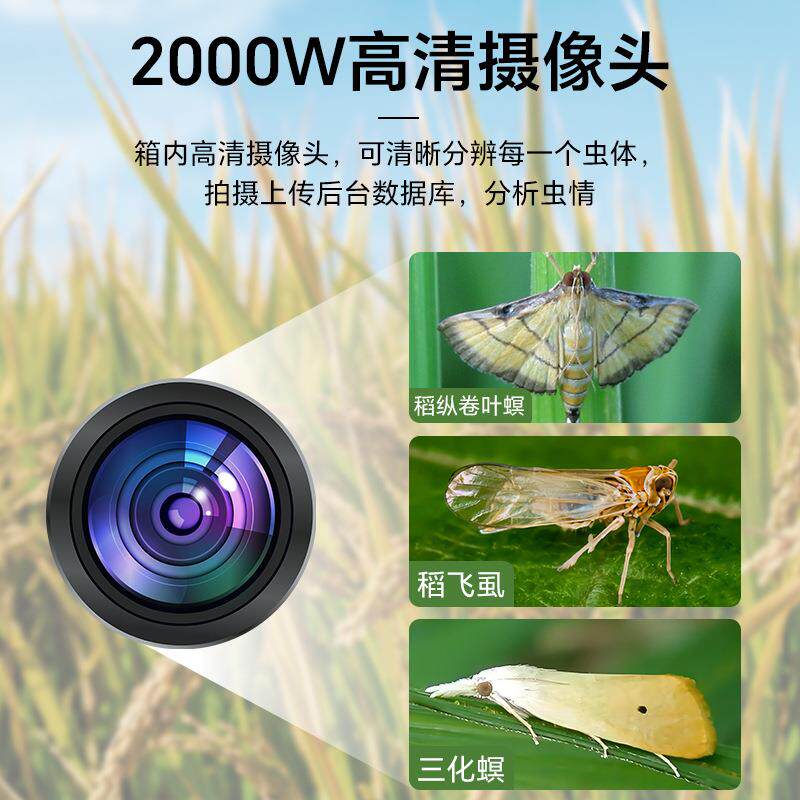 智慧虫情监测系统农林业稻飞虱蝗虫测报仪远程诱虫杀虫虫情测报灯