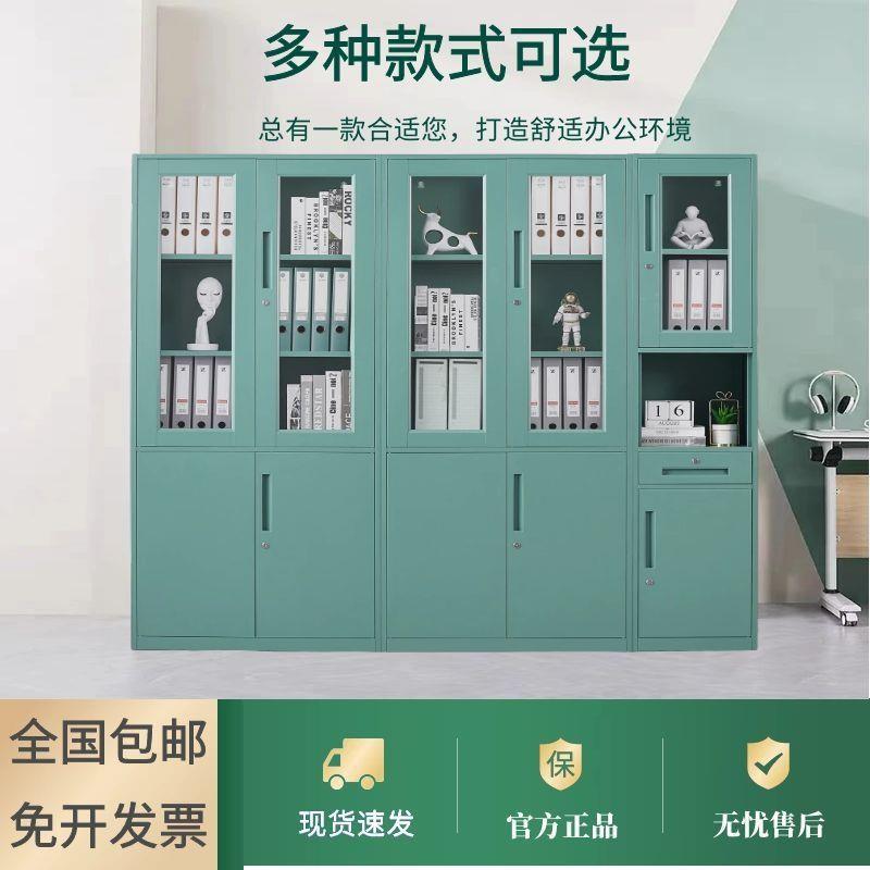 彩色文件柜办公室加厚铁皮财务资料多层凭证柜带锁钢制档案书柜子