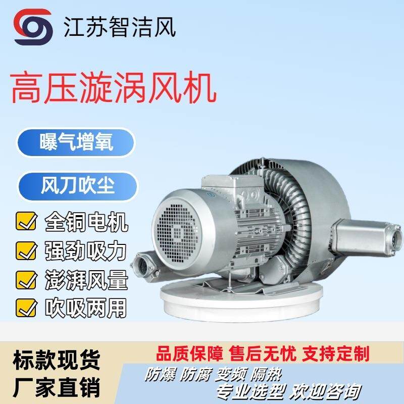 侧流风机GRB-810投料机配套5.5kw发酵曝气GRB-410750W吸烟雾风机