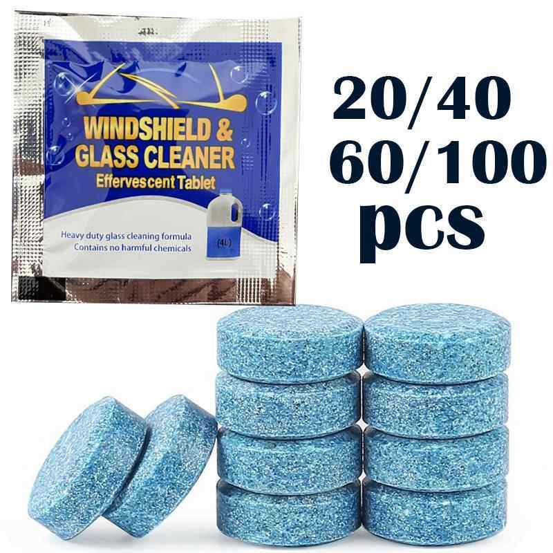 20/40/60/100Pcs Solid Cleaner Car Windscreen Wiper Effervesc