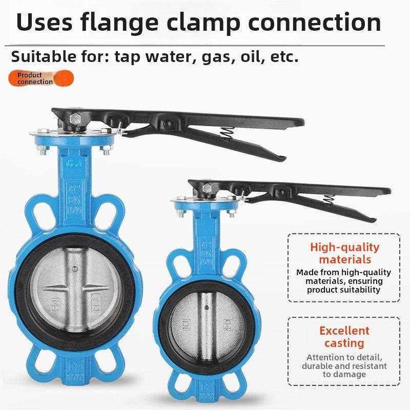 D71X-16手动手柄蝶阀对夹球墨铸铁304四氟不锈钢板DN50 80 100150,五金/工具,蝶阀,淘宝优惠券,粉丝福利购,淘宝优惠卷