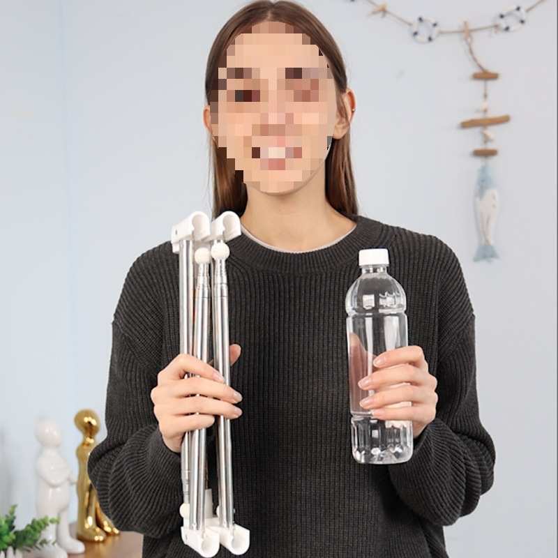 落地折叠旅行晾衣架不锈钢伸缩室内宿舍晒衣架单杆出差酒店晾新品