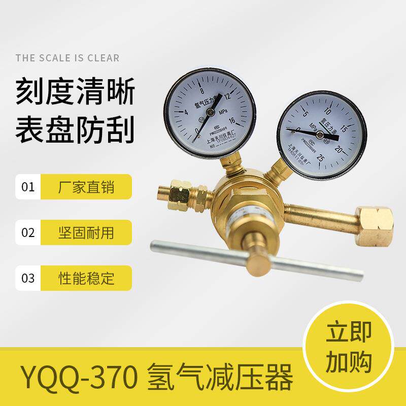 上海减压器YQQ-370A16*25MPa天川牌氢气减压器氢气表减压阀