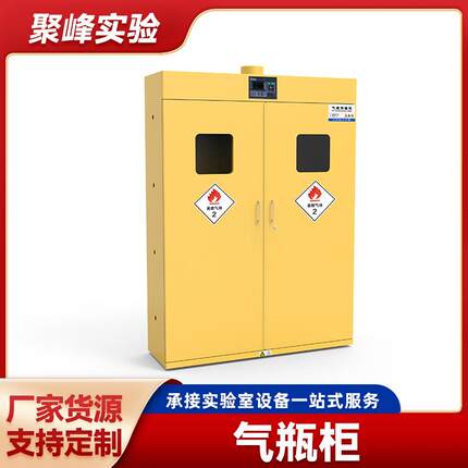 全钢防爆气瓶柜安全柜实验室双瓶煤气罐乙炔氮气氢气体钢瓶储存柜
