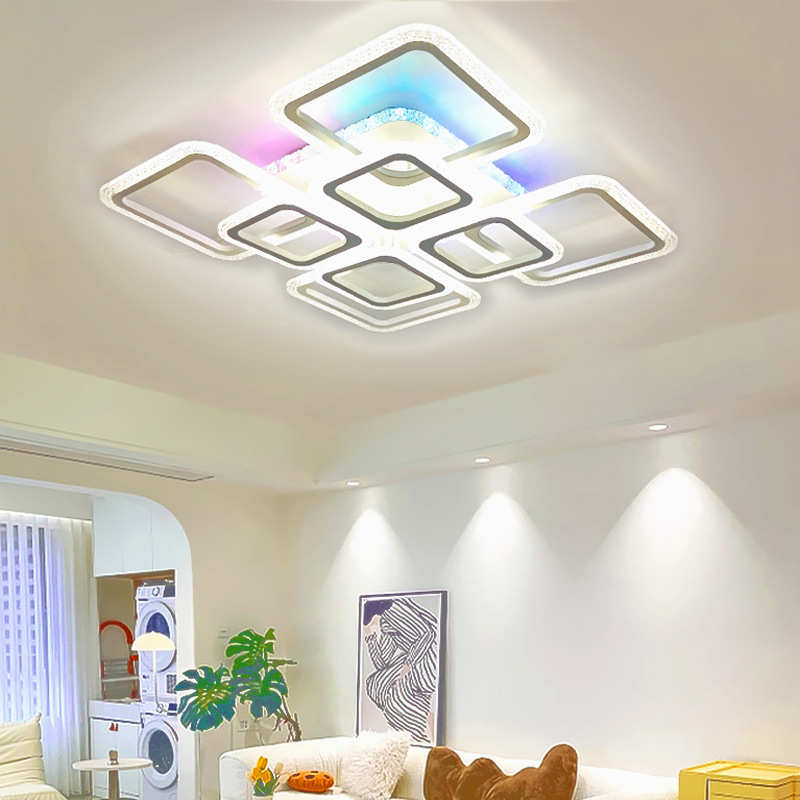 灯个性创意灯灯亚克力主感氛围七彩外贸超高级rgb亮方形卧室客厅