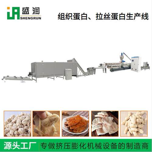 拉丝蛋支白生产线厂线家全自动膨化机手持撕素肉生产HVT机器