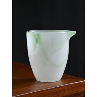 浮动绿釉玉瓷公平杯茶海饮茶机家用单高端耐热不热男杯茶杯