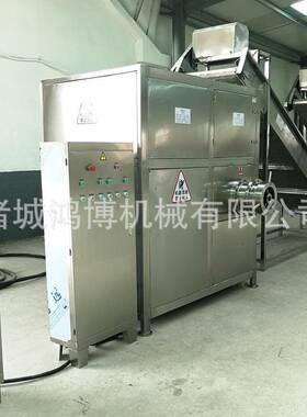 商业破碎绞肉机效率高诸城鸿博肉食全自动破碎绞肉一体机