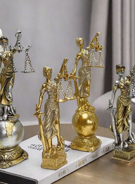 现代财富女神雕像树脂工艺品摆设家居装饰商务送礼桌面小摆件礼品
