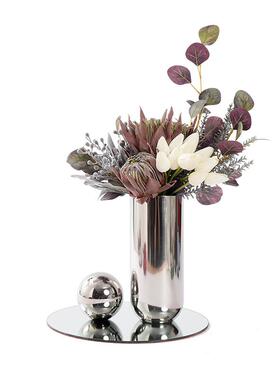 花瓶摆件样板房间软装饰品现代轻奢创意客厅玄关餐桌不锈钢插花器