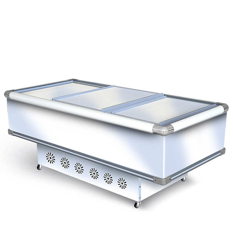 冰柜商用大容量展示柜透明玻璃冷藏冷冻两用保鲜柜卧式冷柜岛柜