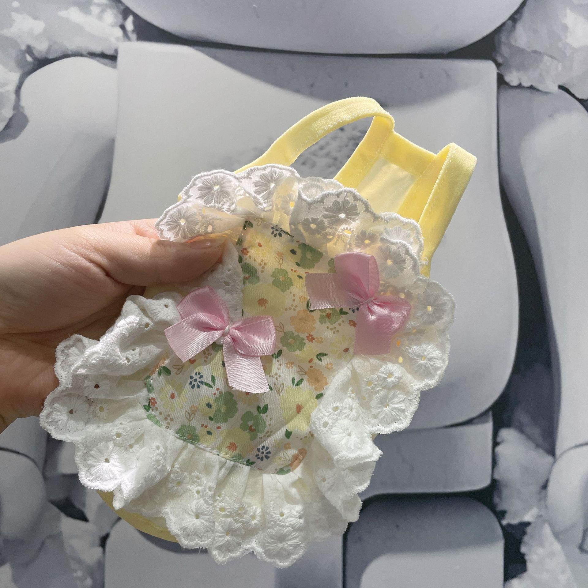 蕊塔儿小体狗狗可爱碎花小吊带纯棉弹力花边春秋夏款宠物服饰