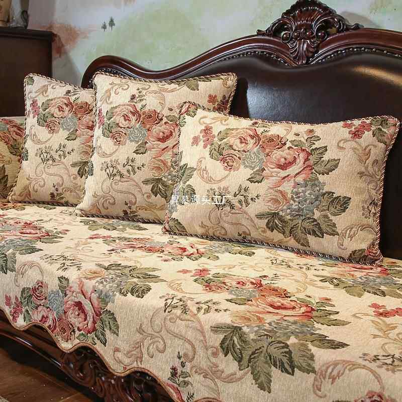 LIZEMCQE欧式春夏款沙发垫四季通皮发套罩滑奢防华盖巾垫用子沙座