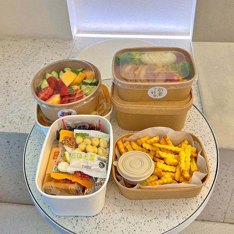 食品级一次性户外春游野餐用品餐具便携儿童水果便当饭盒打包盒子