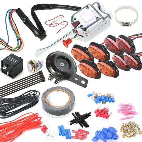 商品UTV/ATV转向信号组合开关喇叭套件8个琥珀色LED灯