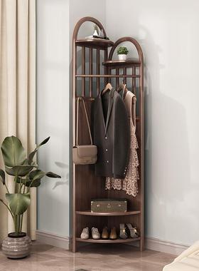 实木衣KX-67667架架转角收纳挂衣架拐角简约用卧家衣帽角落小户型