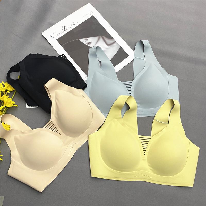 薄款大胸显小无痕运动内衣3d软支撑无钢圈文胸侧收调整型乳胶胸罩